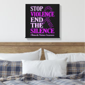 Gewelddadigheidsteun voor huiselijk geweld canvas afdruk (Insitu (Slaapkamer))