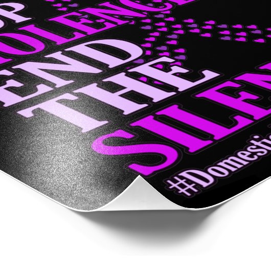 Gewelddadigheidsteun voor huiselijk geweld foto afdruk (Hoek)