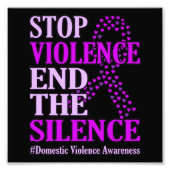 Gewelddadigheidsteun voor huiselijk geweld foto afdruk (Voorkant)