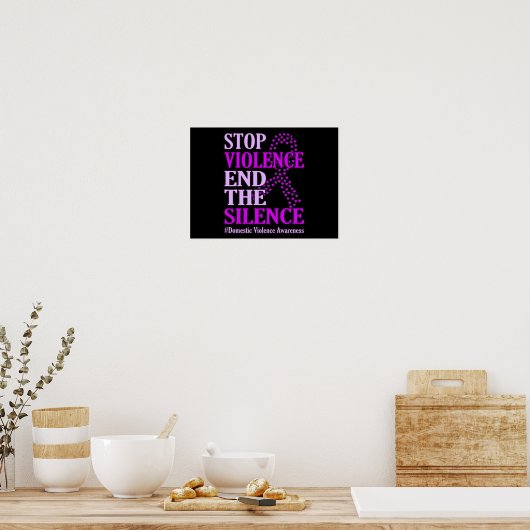 Gewelddadigheidsteun voor huiselijk geweld poster (Keuken)