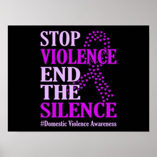 Gewelddadigheidsteun voor huiselijk geweld poster (Voorkant)