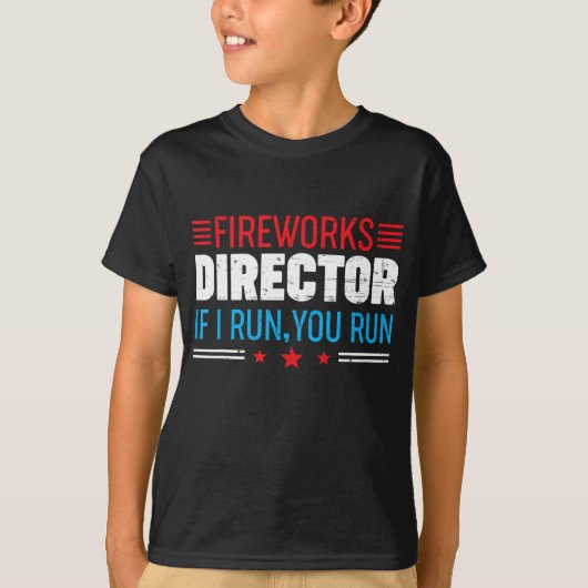 Geweldig Amerikaans Fireworks Director als ik je l T-shirt (Voorkant)