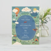 Geweldig avontuur buitenshuis Camping Baby shower Kaart (Staand voorkant)