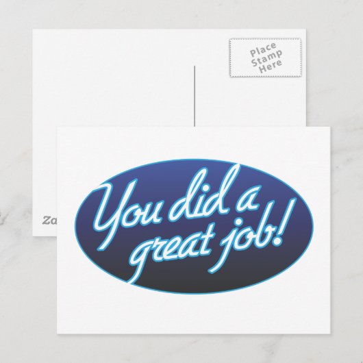 Geweldig baan Briefkaart (Voorkant / Achterkant)