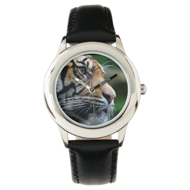 Geweldig Bengaal Tiger Face Horloge (Voorkant)