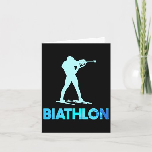 Geweldig biatlon ski ontwerp langlaufen  kaart (Voorkant)