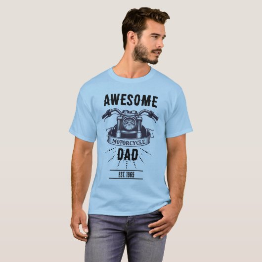 Geweldig Biker Vader Cadeau T-shirt (Voorkant volledig)