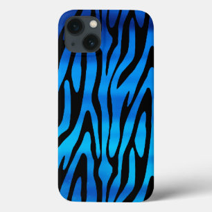 Geweldig blauw en zwart zebra strepenpatroon Case-Mate iPhone case