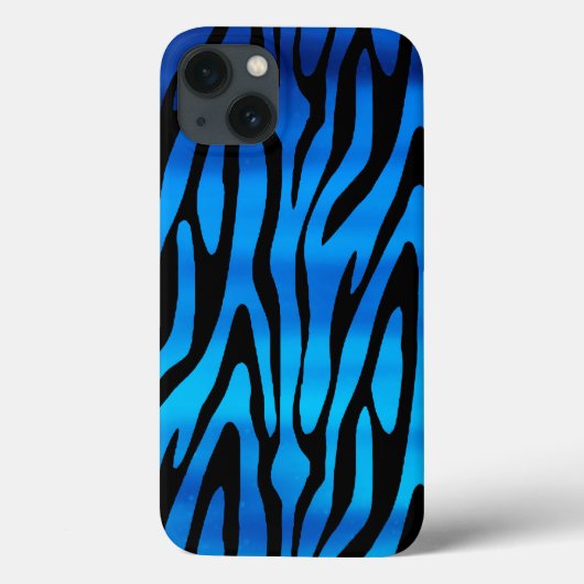 Geweldig blauw en zwart zebra strepenpatroon Case-Mate iPhone case (Achterkant)