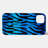 Geweldig blauw en zwart zebra strepenpatroon Case-Mate iPhone case (Achterkant (horizontaal))