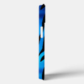Geweldig blauw en zwart zebra strepenpatroon Case-Mate iPhone case (Achterkant / Rechts)