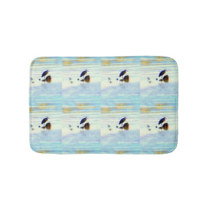 geweldig blauw herenpatroon badmat