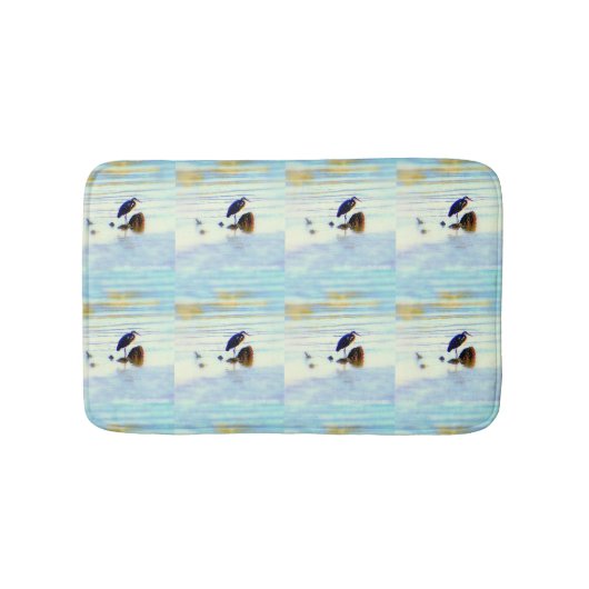 geweldig blauw herenpatroon badmat (Voorkant)