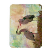 Geweldig blauw heron Pair Digital Art Flexible Mag Magneet (Verticaal)
