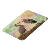 Geweldig blauw heron Pair Digital Art Flexible Mag Magneet (Linkerzijde)