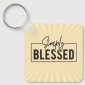 Geweldig cadeau! Eenvoudig gezegend geloof gebasee Sleutelhanger (Voorkant)