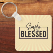 Geweldig cadeau! Eenvoudig gezegend geloof gebasee Sleutelhanger (Voorkant)