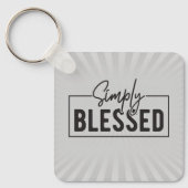 Geweldig cadeau! Eenvoudig gezegend geloof gebasee Sleutelhanger (Voorkant)