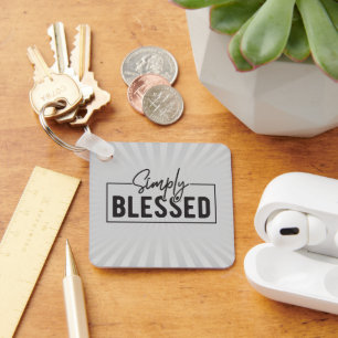 Geweldig cadeau! Eenvoudig gezegend geloof gebasee Sleutelhanger