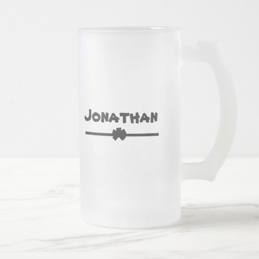 Geweldig cadeau-idee Moderne script-naam Rustieke  Matglas Bierpul (Rechts)