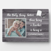 Geweldig cadeau! Leraar-Grandma Photo Plaque Fotoplaat (voorkant)