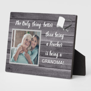 Geweldig cadeau! Leraar-Grandma Photo Plaque Fotoplaat