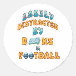 Geweldig cadeau voor mensen die van boeken en Foot Ronde Sticker