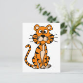 Geweldig Cartoon tijgerontwerp Briefkaart (Staand voorkant)