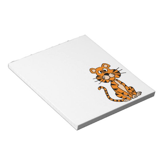 Geweldig Cartoon tijgerontwerp Notitieblok (Schuin)
