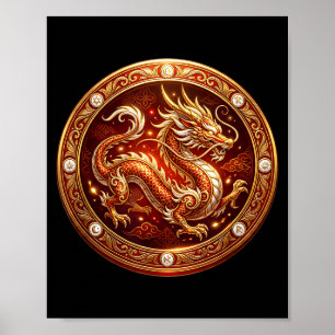 Geweldig Chinees Jaar Van De Draak Chinees Nieuwja Poster