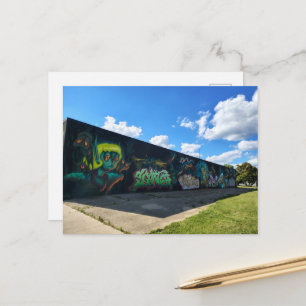 Geweldig Clinton, Iowa muurschildering zoals graff Briefkaart