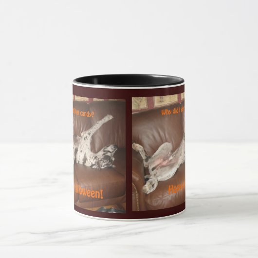 Geweldig Dane Ate teveel Halloween Snoep Mok (Midden)