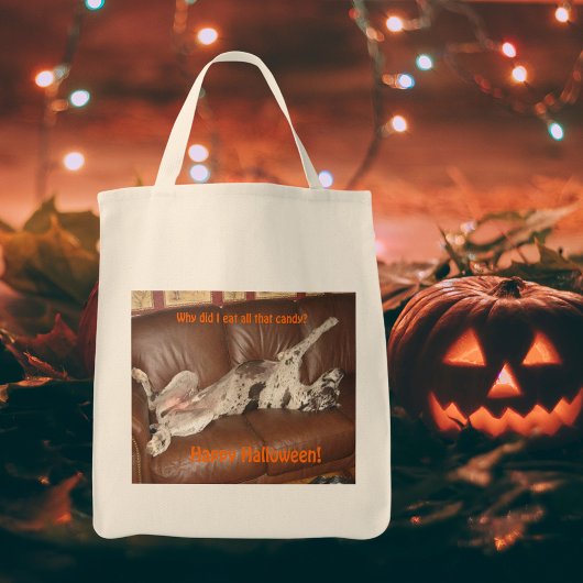 Geweldig Dane Ate teveel Halloween Snoep Tote Bag