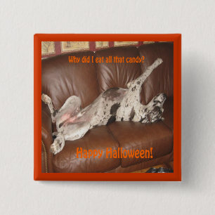 Geweldig Dane Ate teveel Halloween Snoep Vierkante Button 5,1 Cm