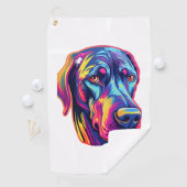 Geweldig Dane Neon Design Golfhanddoek (Insitu)