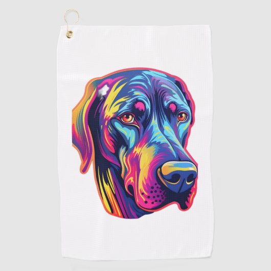 Geweldig Dane Neon Design Golfhanddoek (Voorkant)