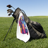 Geweldig Dane Neon Design Golfhanddoek (Groen)
