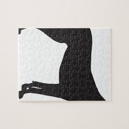 Geweldig Dane Silhouette Legpuzzel (Horizontaal)