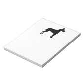 Geweldig Dane Silhouette Notitieblok (Linkerzijde)