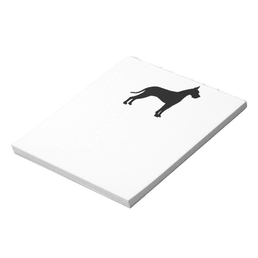 Geweldig Dane Silhouette Notitieblok (Linkerzijde)