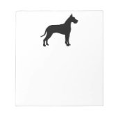 Geweldig Dane Silhouette Notitieblok (Voorkant)
