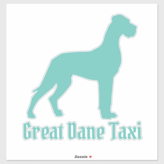 Geweldig Dane Silhouette transparant Sticker (Vel)