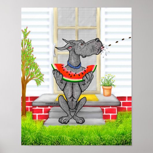 Geweldig Dane SPIT zwart Poster (Voorkant)