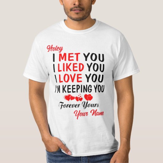 Geweldig dat ik je heb leren kennen alsof je van m t-shirt (Voorkant)