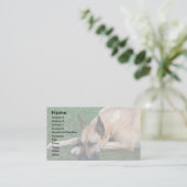 Geweldig ddadig rusten visitekaartje (Staand voorkant)