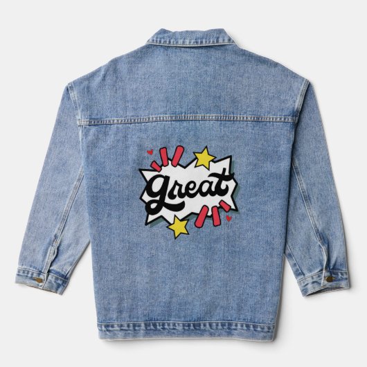 geweldig denim jacket (Achterkant)