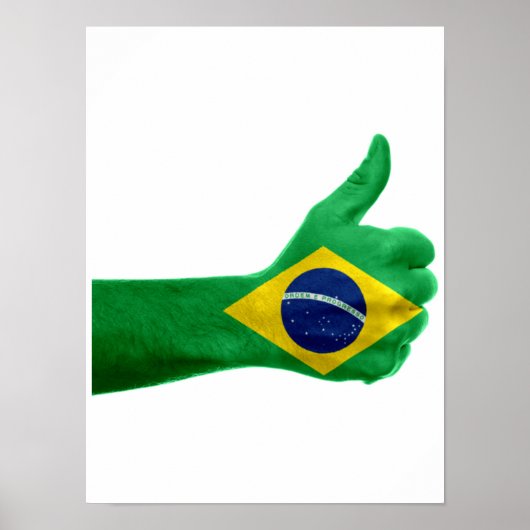 geweldig design voor alle braziliaanse mensen poster (Voorkant)