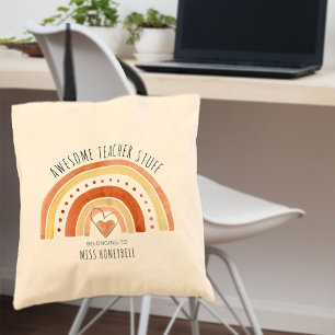 Geweldig Docentenmateriaal Doodle Regenboog Persoo Tote Bag