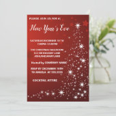 Geweldig, elegant, Red Sparkly Nieuwjaar  Kaart (Staand voorkant)