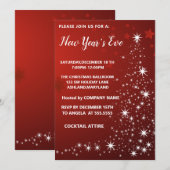 Geweldig, elegant, Red Sparkly Nieuwjaar  Kaart (Voorkant / Achterkant)